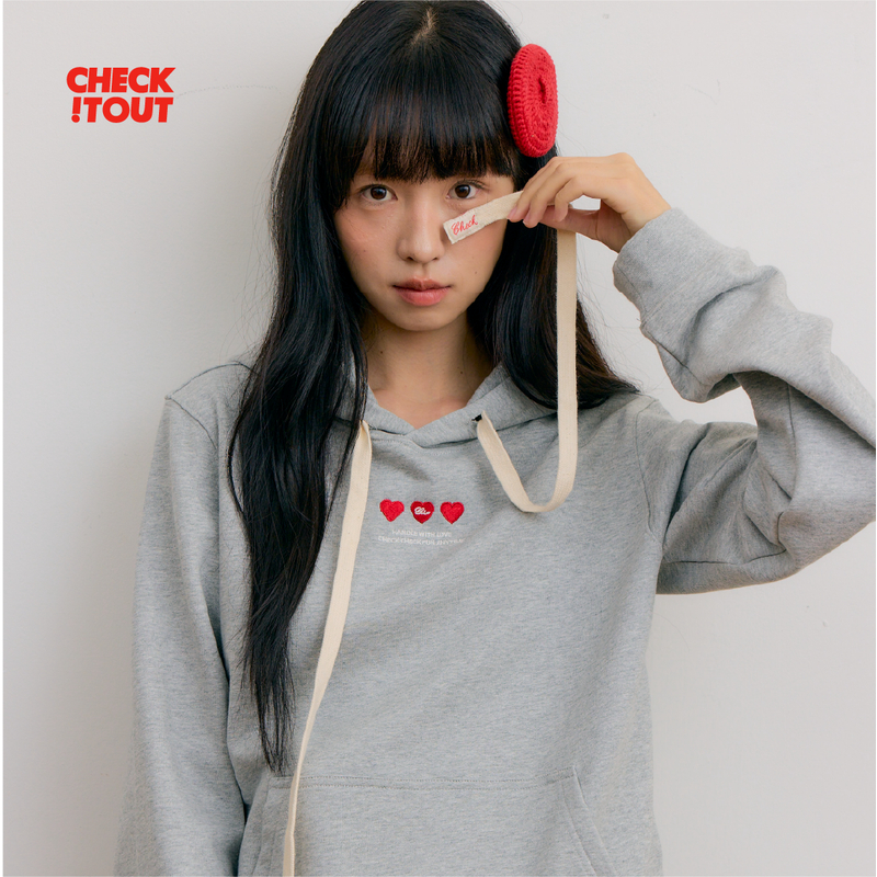 CHECKITOUT汐涧连帽卫衣情侣装百搭长袖秋冬2025新款复古原创设计