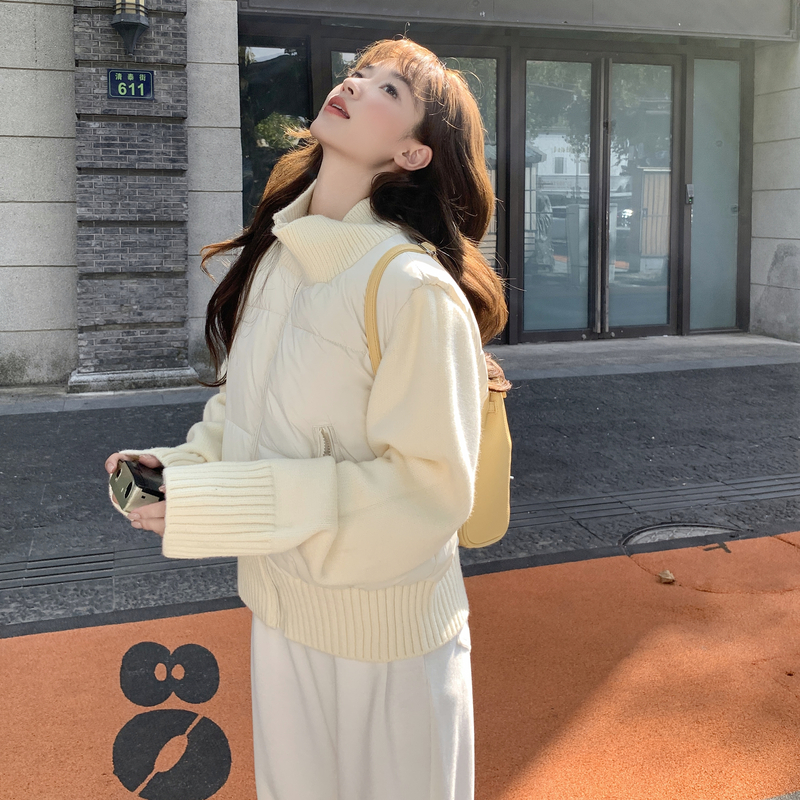 棉衣棉服女冬季2025年新款学生韩系奶呼呼拼接小个子棉衣棉袄外套