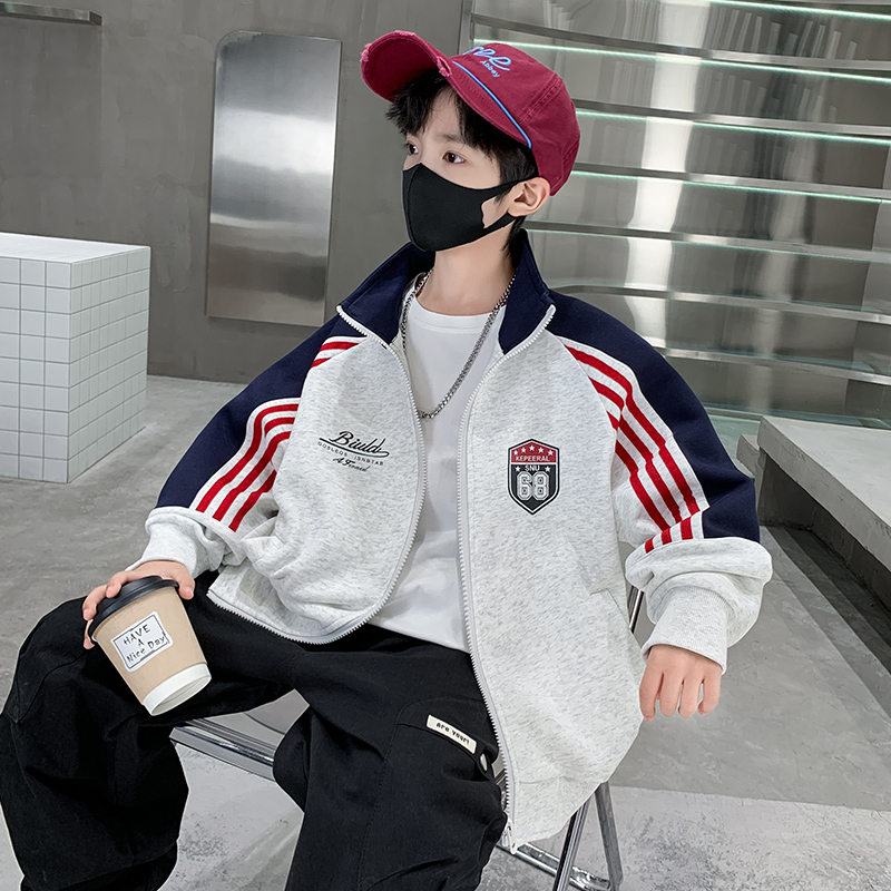 男童外套春秋款2025新款男女中大童棒球服夹克卫衣韩版休闲衣服潮