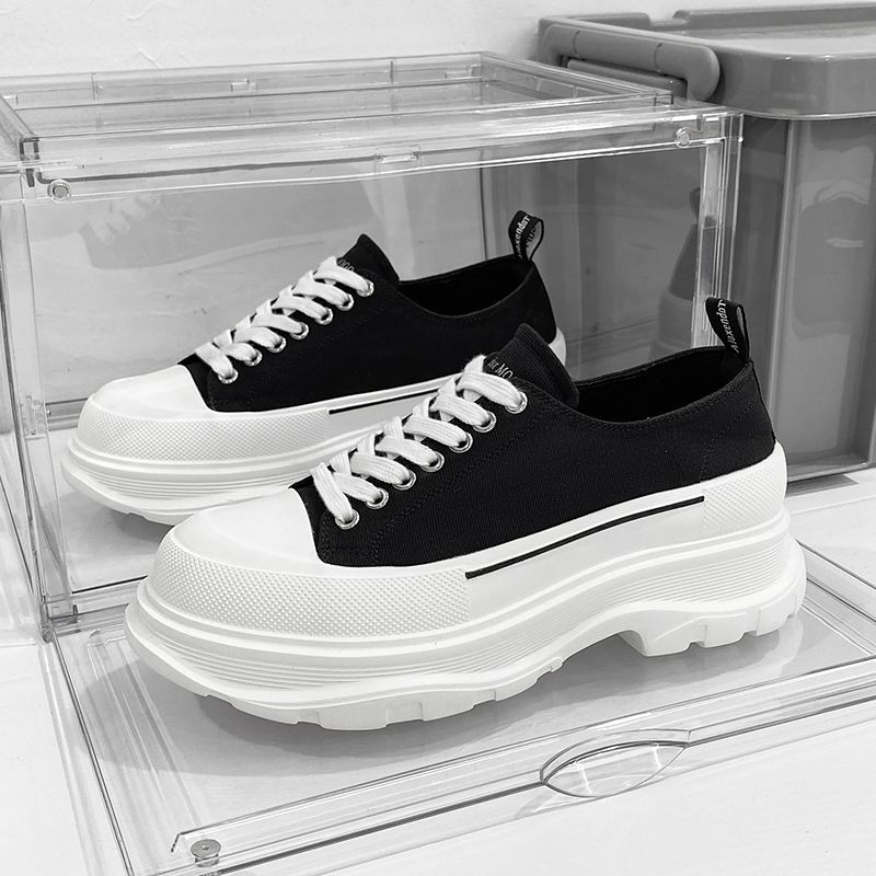 经典帆布鞋小白鞋松糕厚底运动休闲百搭麦昆昆同款男女老爹鞋痞帅