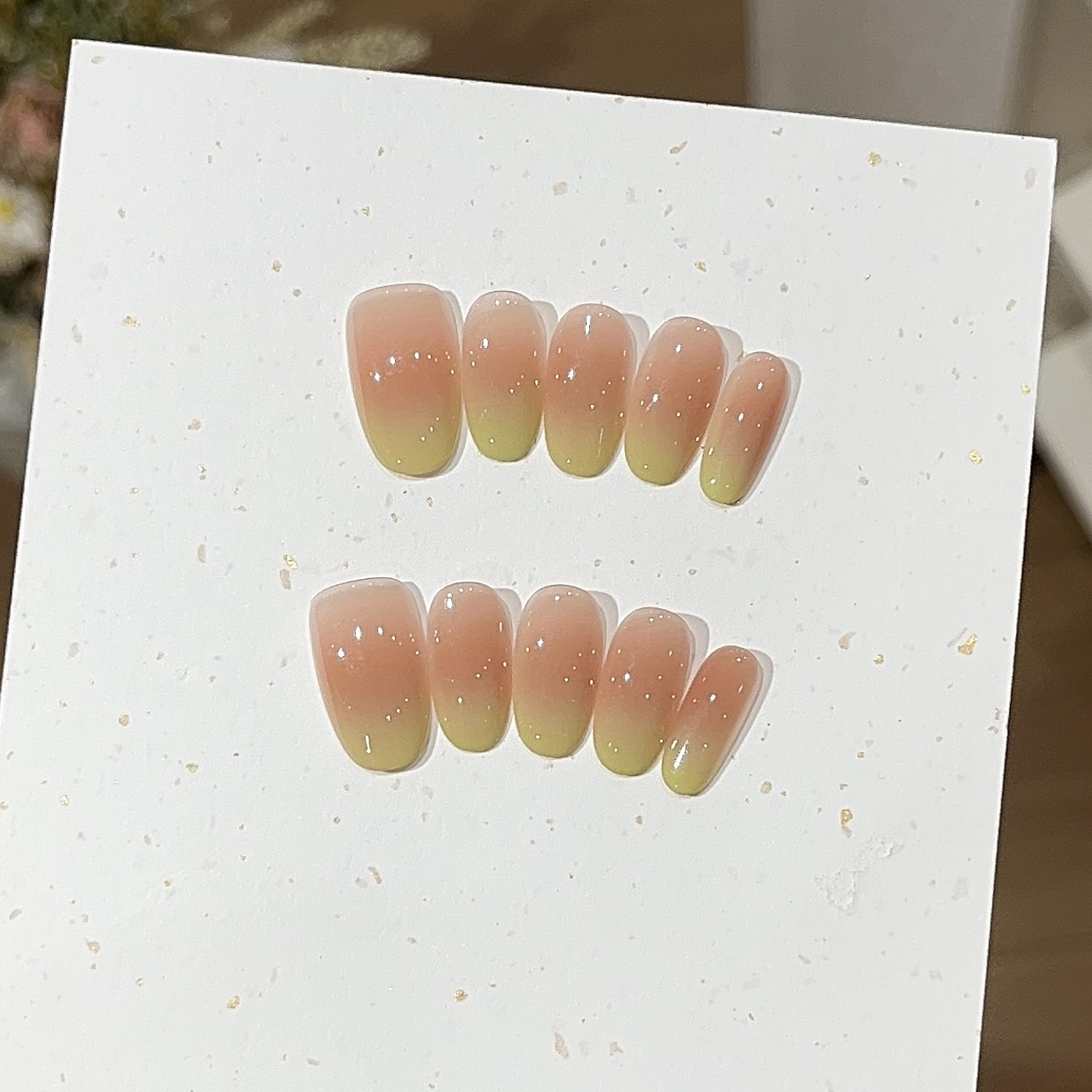 【杨枝甘露】清新渐变穿戴甲高级氛围感春夏显白气质款