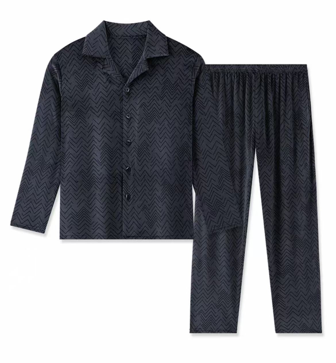 大码男款海岛绒冬季保暖居家休闲家居服套装