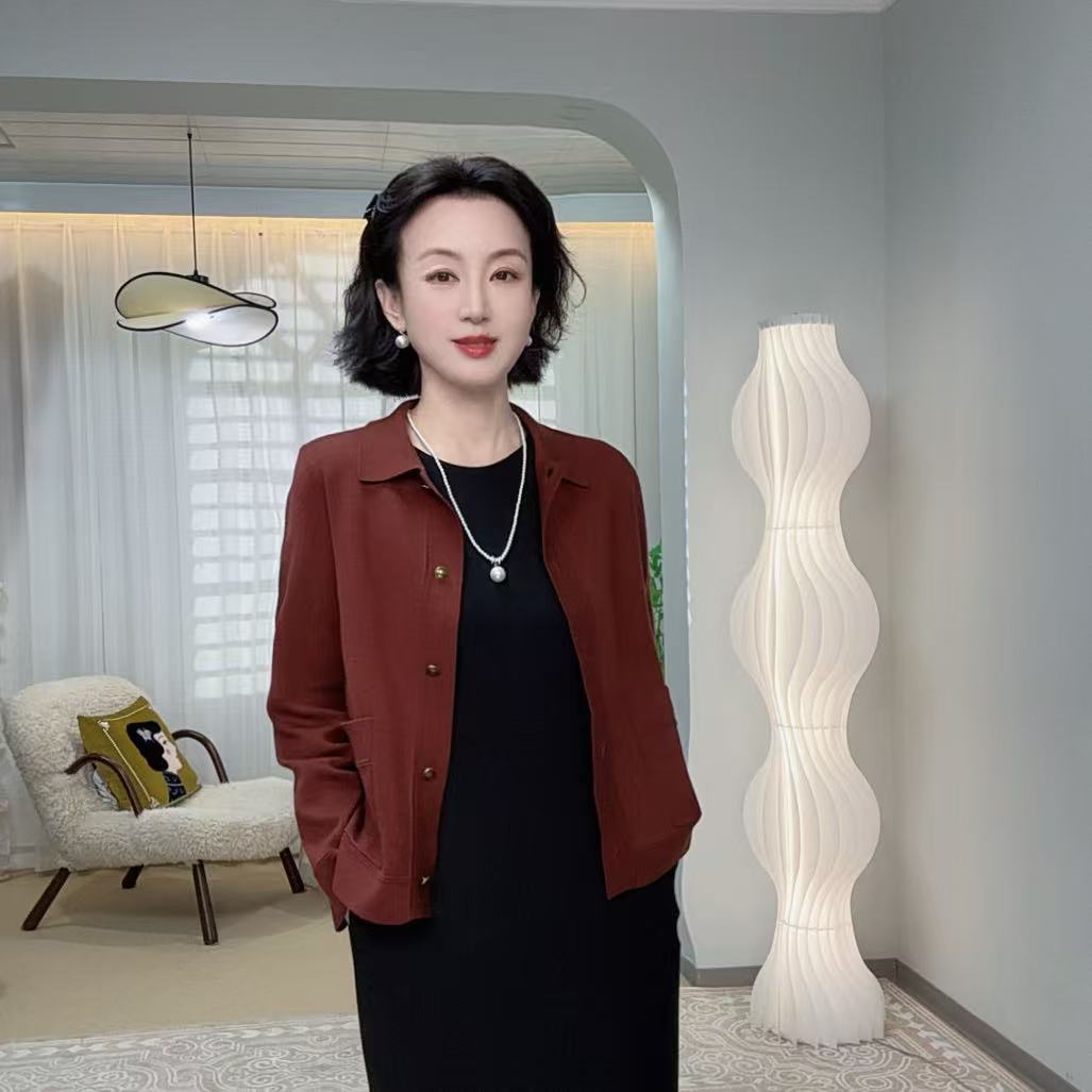 JL-6029 优雅干练型羊毛外套 小香风羊毛针织开衫 显瘦长袖