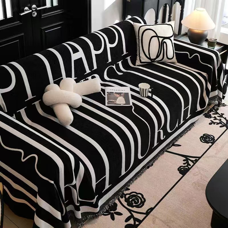 雪尼尔盖布沙发垫网红简约防滑防猫防尘弹力沙发毯全盖盖巾