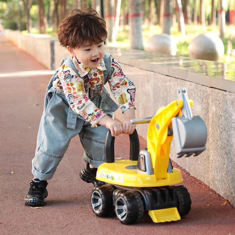 儿童可坐可骑挖掘机360度旋转挖沙挖土工程车乘骑车辆