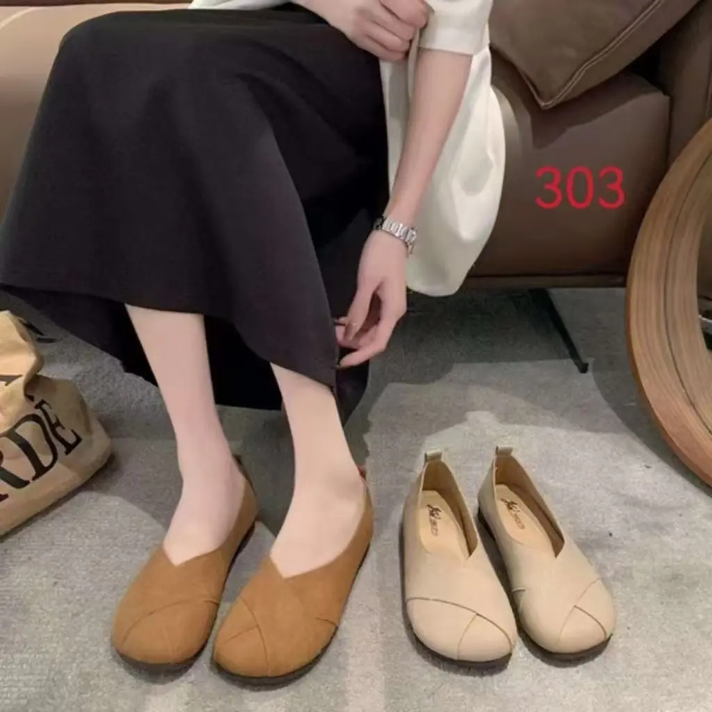 【金以琳】2025春夏季休闲百搭软面软底豆豆鞋一脚蹬平底鞋单鞋女