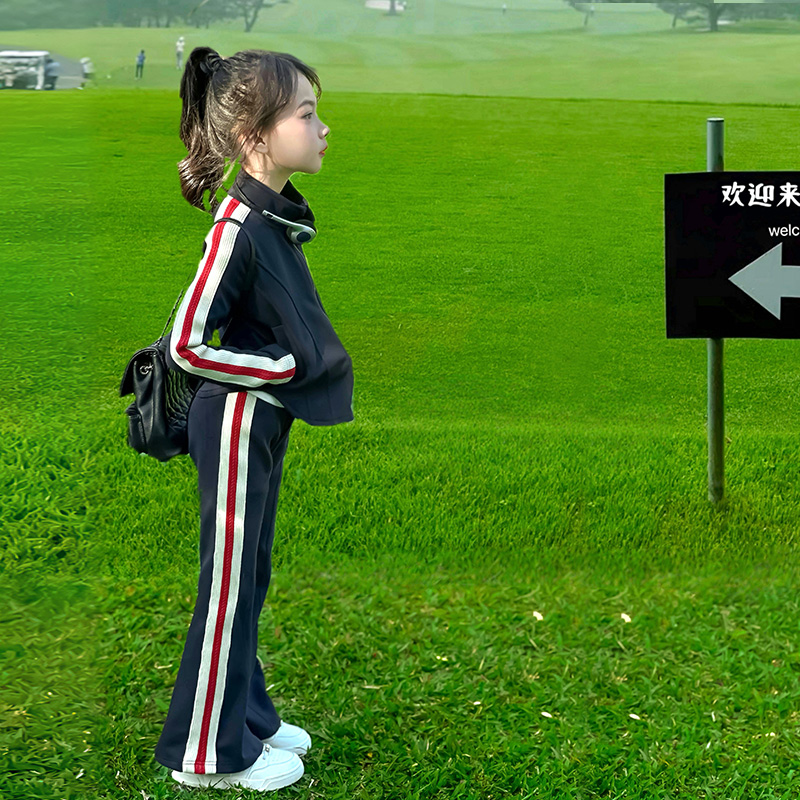 66公主小屋童装女童套装春秋新款儿童运动外套两件套潮25TZ006