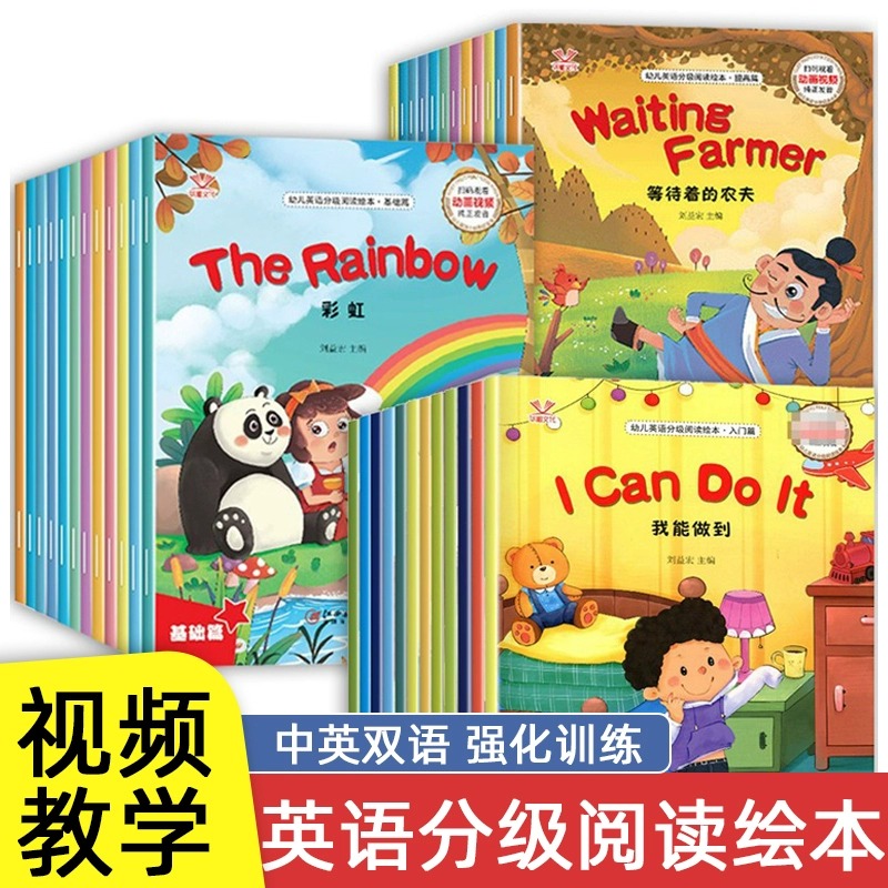 视频教学三年级英语绘本分级阅读一二年级四五六年级老师纯正发音