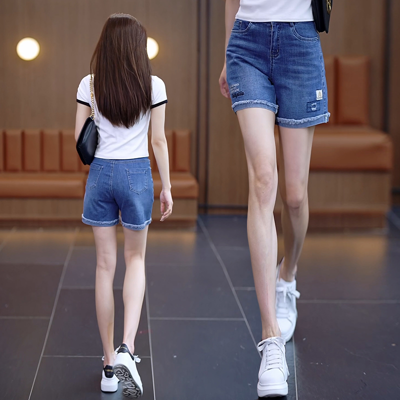 薄款高腰牛仔短裤2025新款夏季爆款女裤小个子显瘦休闲五分裤6687