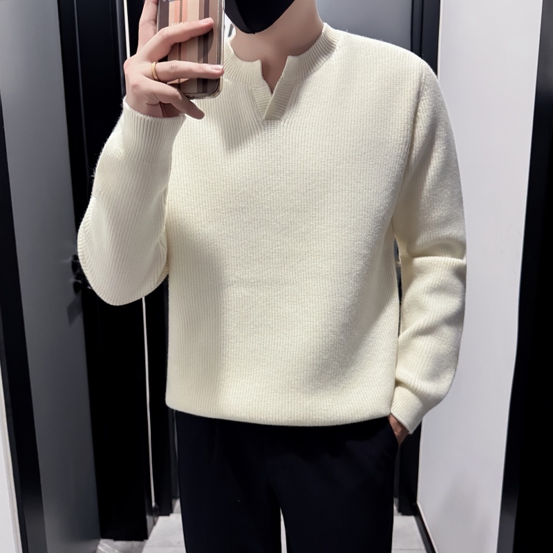 早秋款痞帅休闲毛衣男2025新款韩系宽松运动风百搭高级感打底线衣