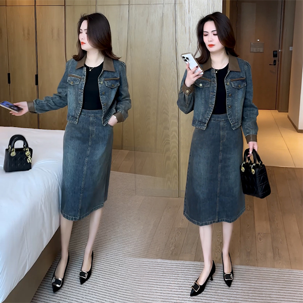 2025新款春秋新款时尚洋气穿搭气质休闲显瘦洋气减龄牛仔套装17