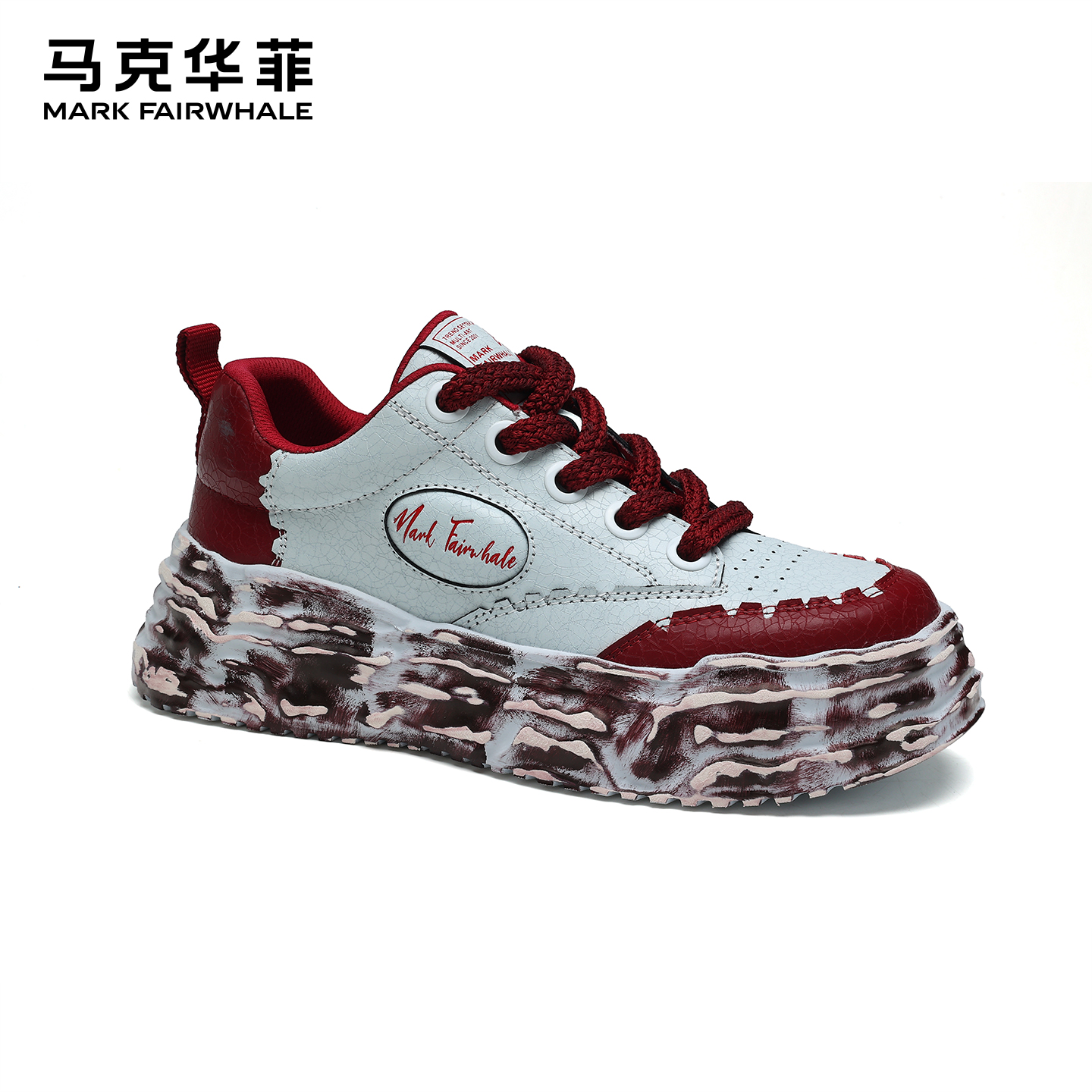 马克华菲男鞋2025新款秋季潮鞋爆款增高板鞋溶解鞋男士运动休闲鞋