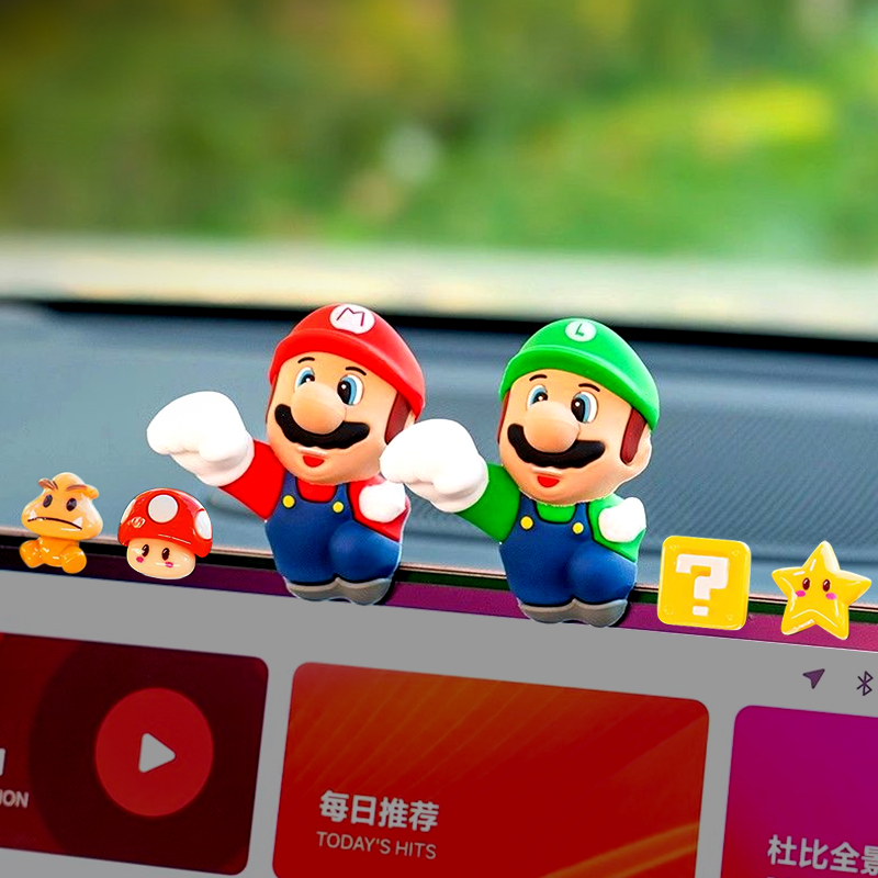 问界m5m7m8m9智界s7r7享界尚界h5小马里奥装饰贴内饰改装中控摆件