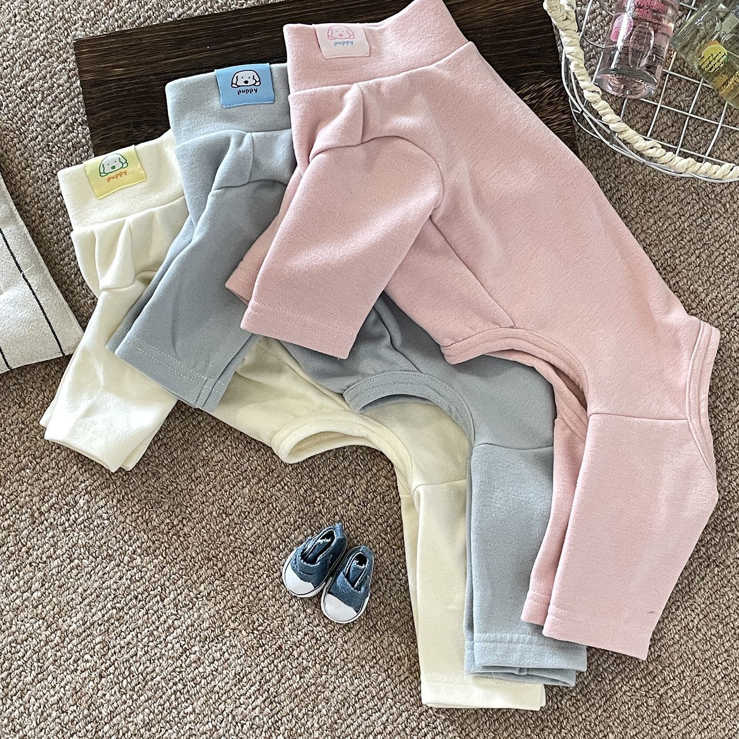 狗狗衣服秋冬季新款保暖连体四脚衣家居服小犬宠物秋冬天打底衫JY