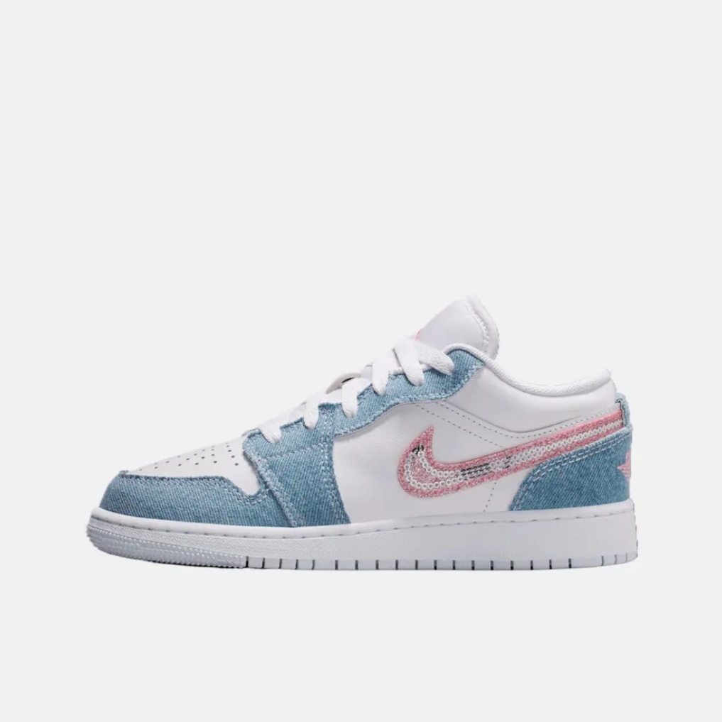 NIKE耐克女款AIR JORDAN 1 LOW SE GS低帮鞋篮球鞋HQ2001-400