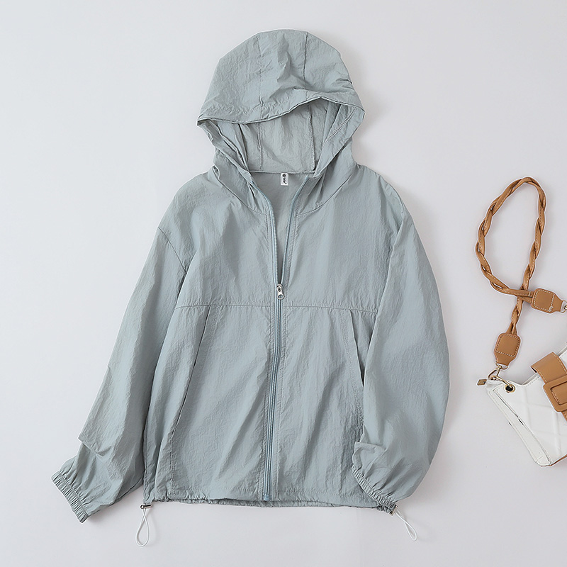 【新款防晒服】休闲百搭户外短外套2025新款纯色拼接短外套防晒服