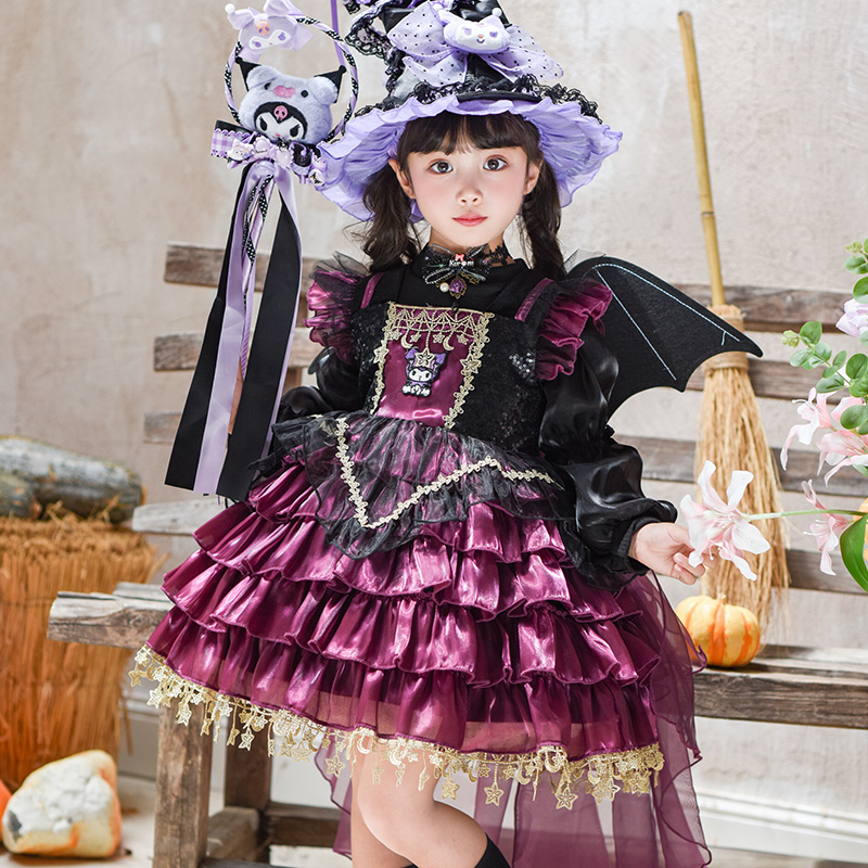 女童秋装库洛米公主裙四季洛丽塔万圣节COS服蓬蓬蛋糕裙生日礼服
