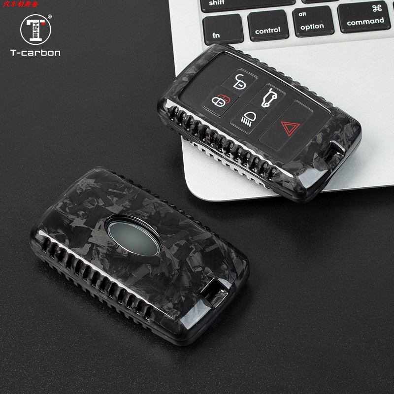 适配揽胜星脉 揽运 极光 发现 卫士车钥匙壳锻造碳纤维钥匙套
