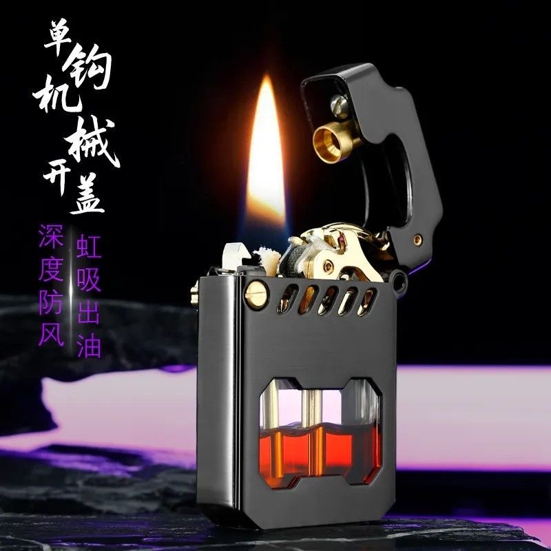 ZORRO/佐罗机甲鲲煤油打火机机透明油仓创意个性男士七夕生日礼物