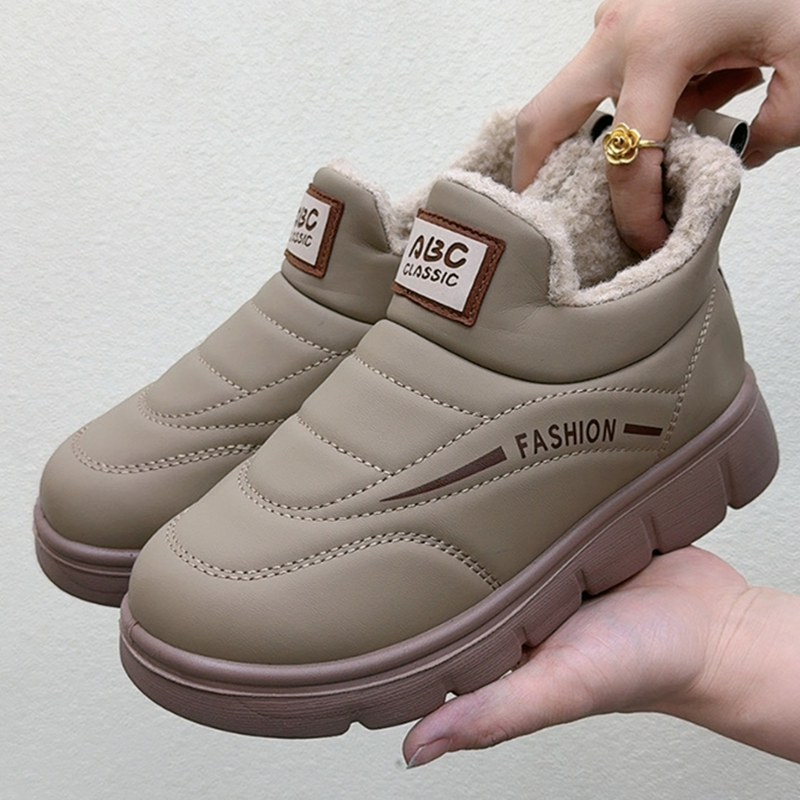 雪地靴女2025冬季新款加厚防水面包鞋防滑棉靴加绒保暖老北京棉鞋