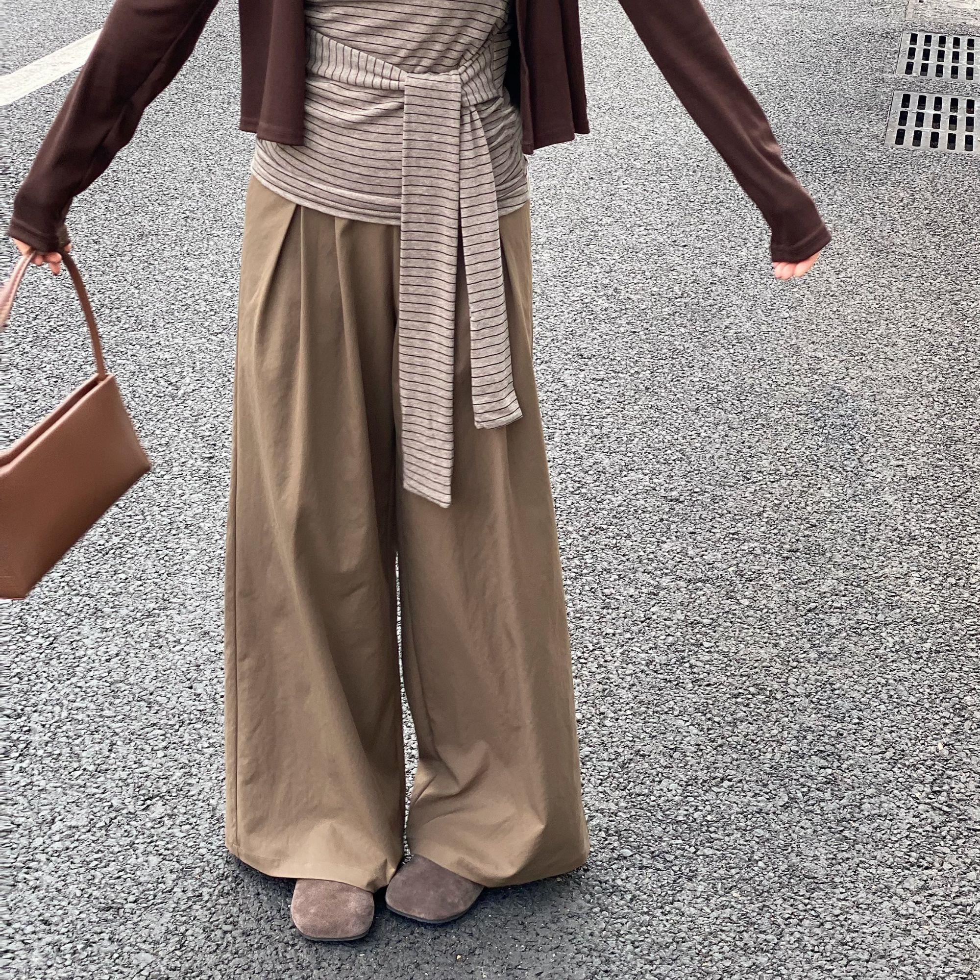 Gielgie/吉即【氧气裤】酷飒百搭休闲阔腿裤