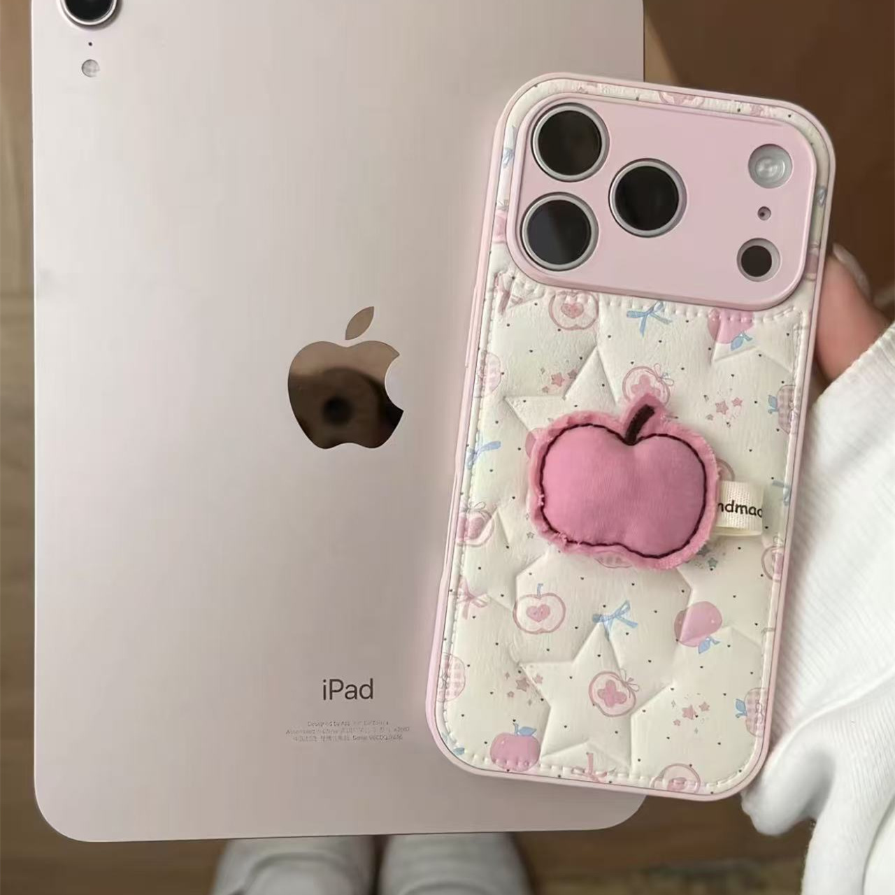 ins少女心星星压印泼墨苹果适用iPhone17pro手机壳16promax手提15