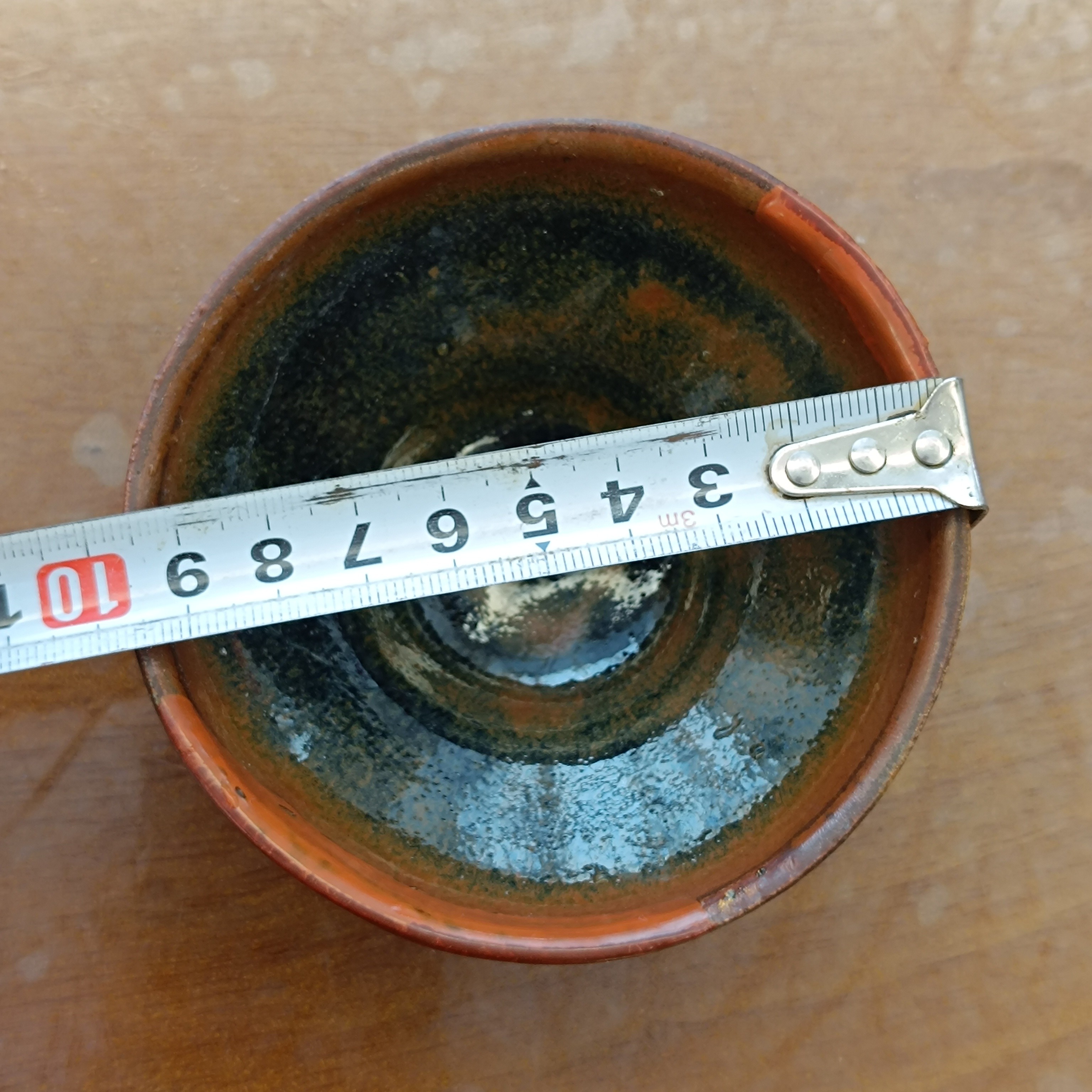 ​福清窑宋建盏束口器型，口径9.5高4.5厘米大小很适合喝茶