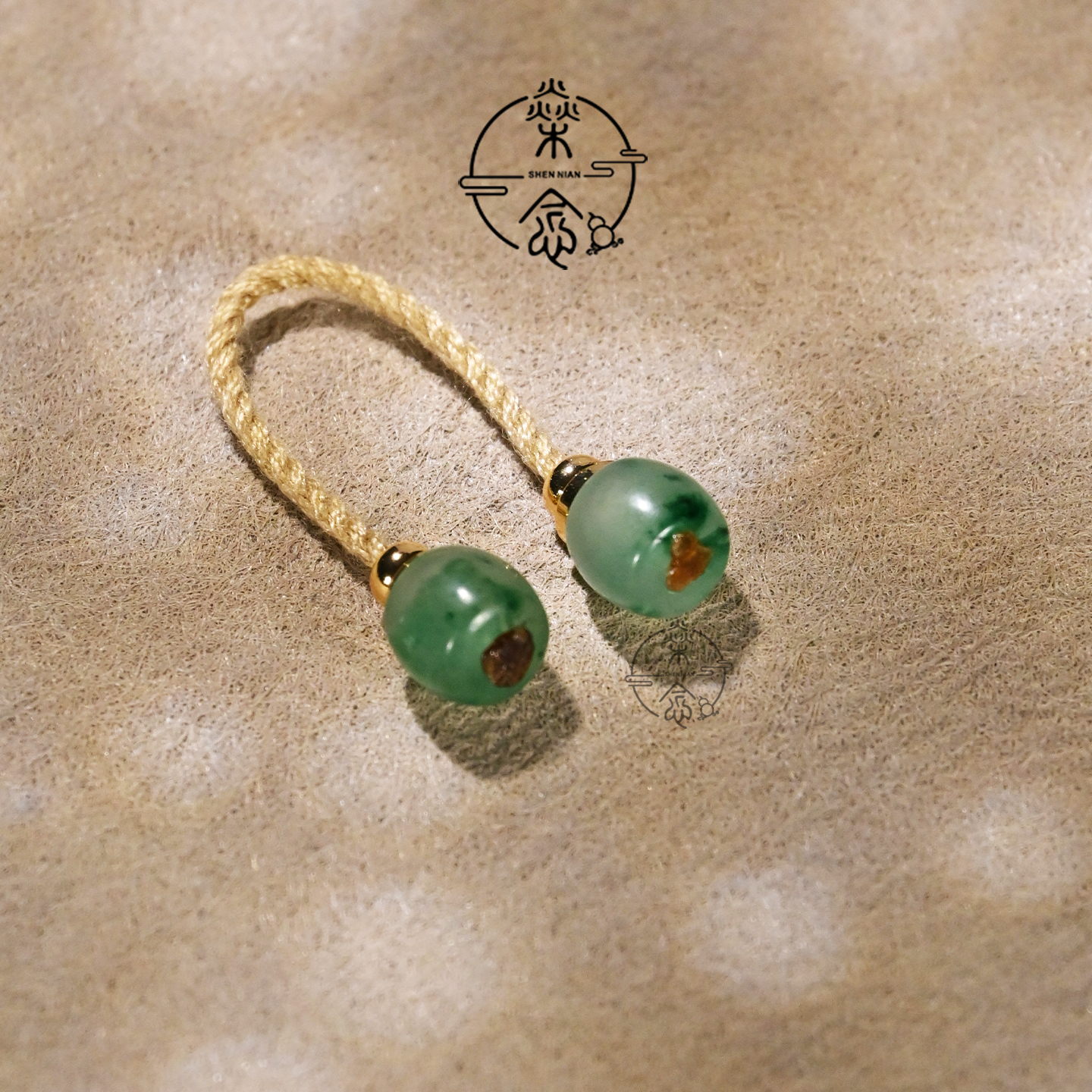 6MM天然非洲翠直切弟子珠束尾文玩108手串手持DIY文玩三通配饰