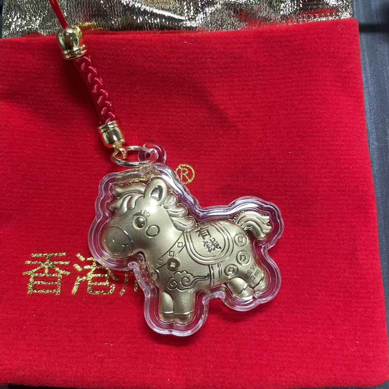 马上有钱吉祥手机链挂绳包钥匙链