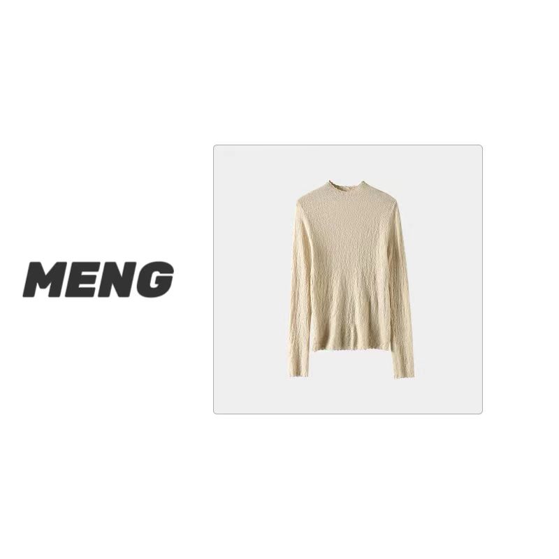 【精纺系列】‘肌理感’精纺纯山羊绒肌理感小半高领羊绒衫