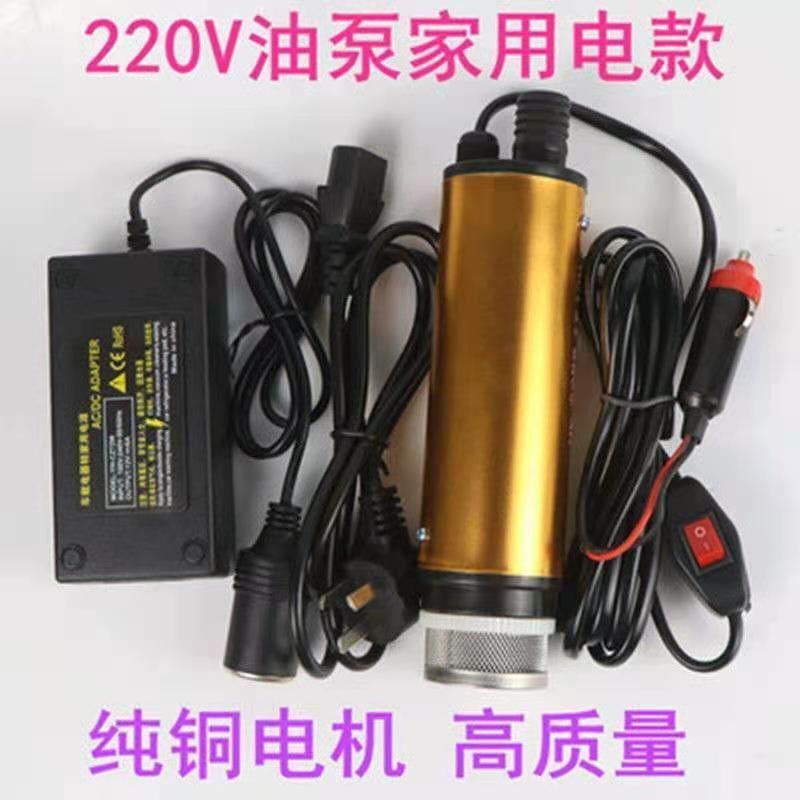 家用220V抽油泵12V24伏抽水泵电动小型车载油子潜水泵抽油器