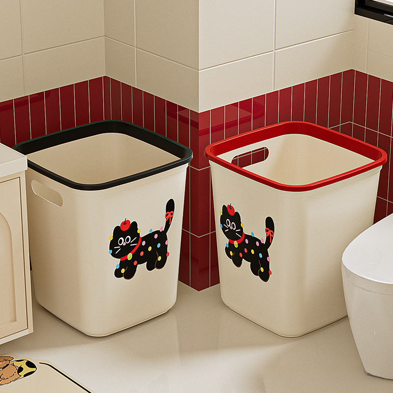 厨房卡通垃圾桶带盖家用大容量收纳客厅卫生间厕所家庭卧室纸篓