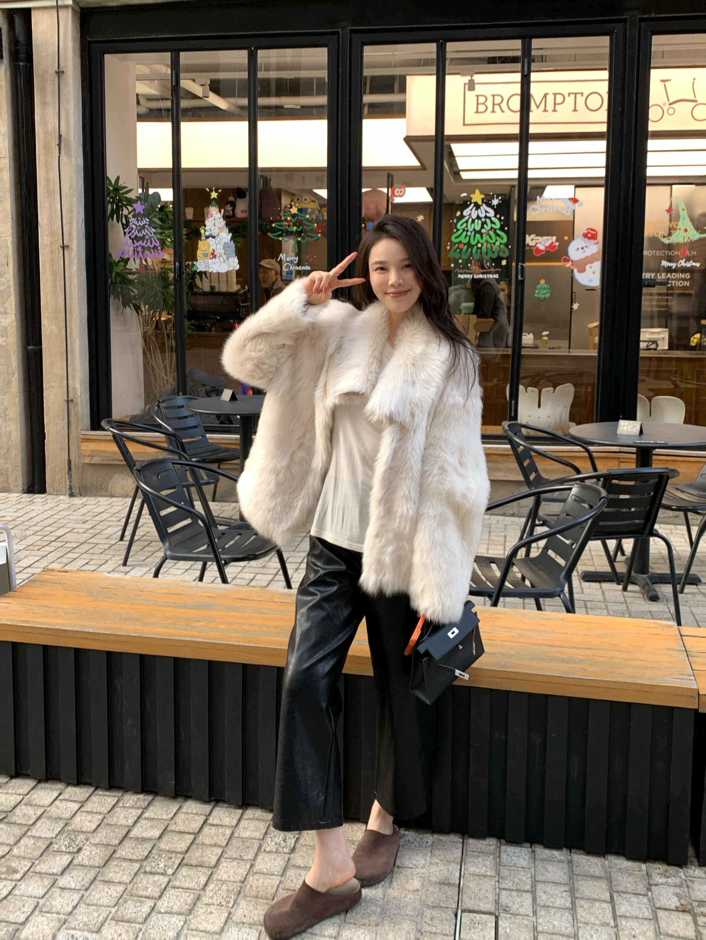 BIG WHITE REMADE“儒鸿飞鸽”托斯卡纳进口皮毛一体奢感外套SMS003