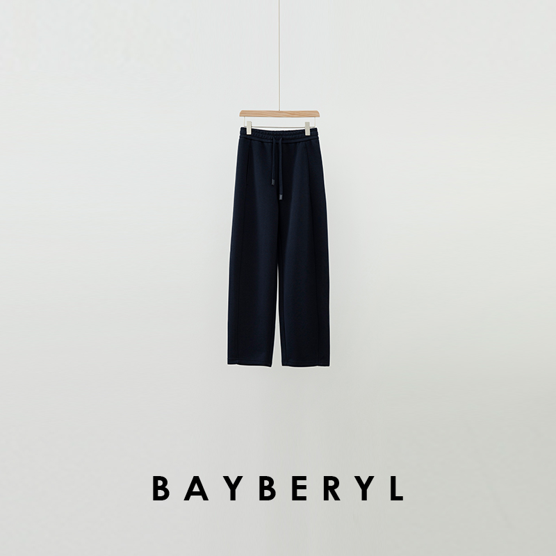 CC10-BAYBERY老贝高频裤*运动风抽绳松紧腰秋百搭休闲裤XXK4H2846