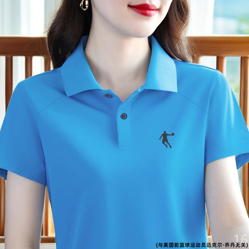 乔丹女士翻领POLO衫女款短袖高端大码T恤时尚女装