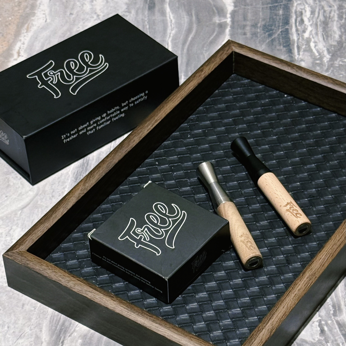 Free新升级可调节款植物草本果味空气调味吸管嘴替阻力感强