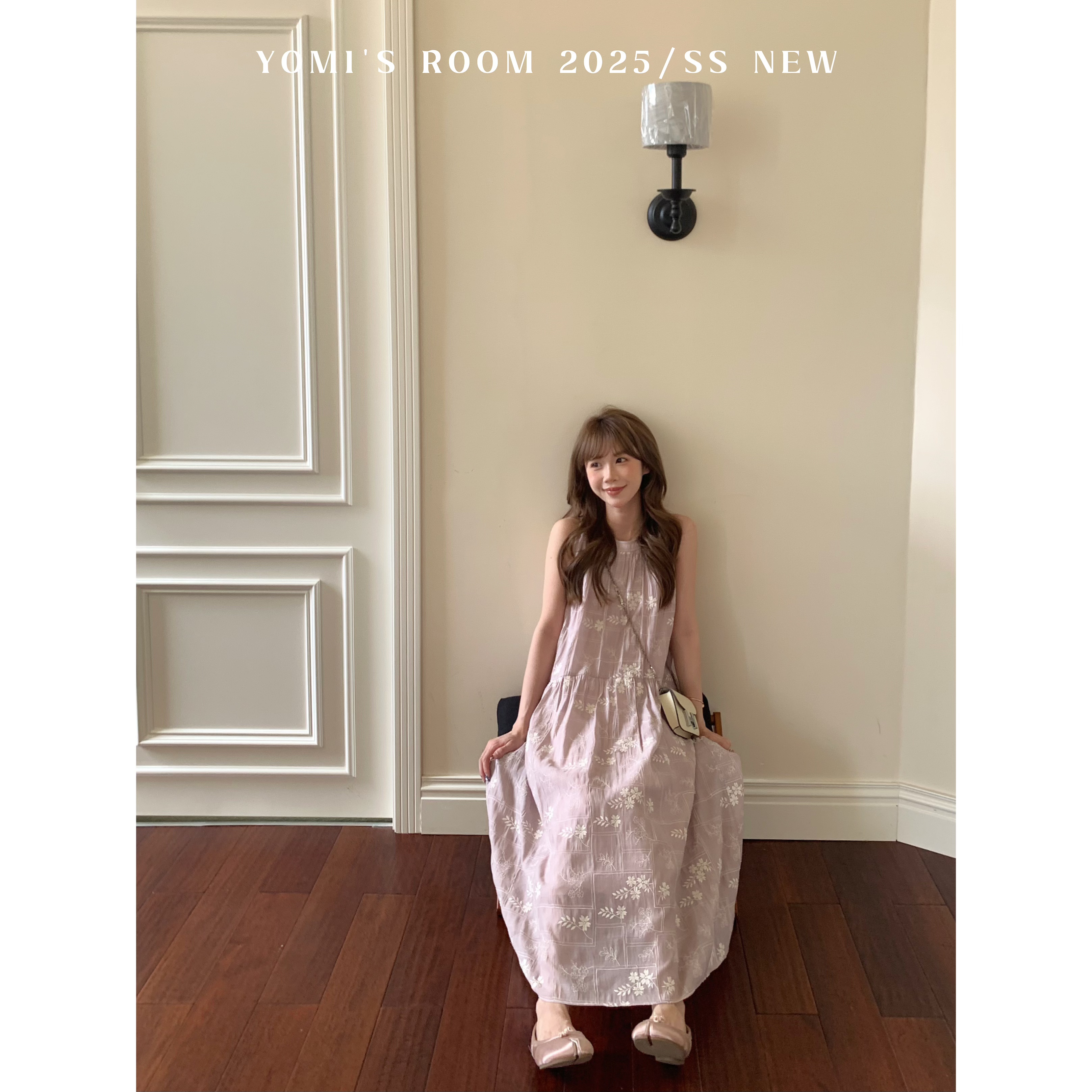 YOMI小个子【夏日画报】刺绣显白显瘦收腰连衣裙夏季后妈裙度假