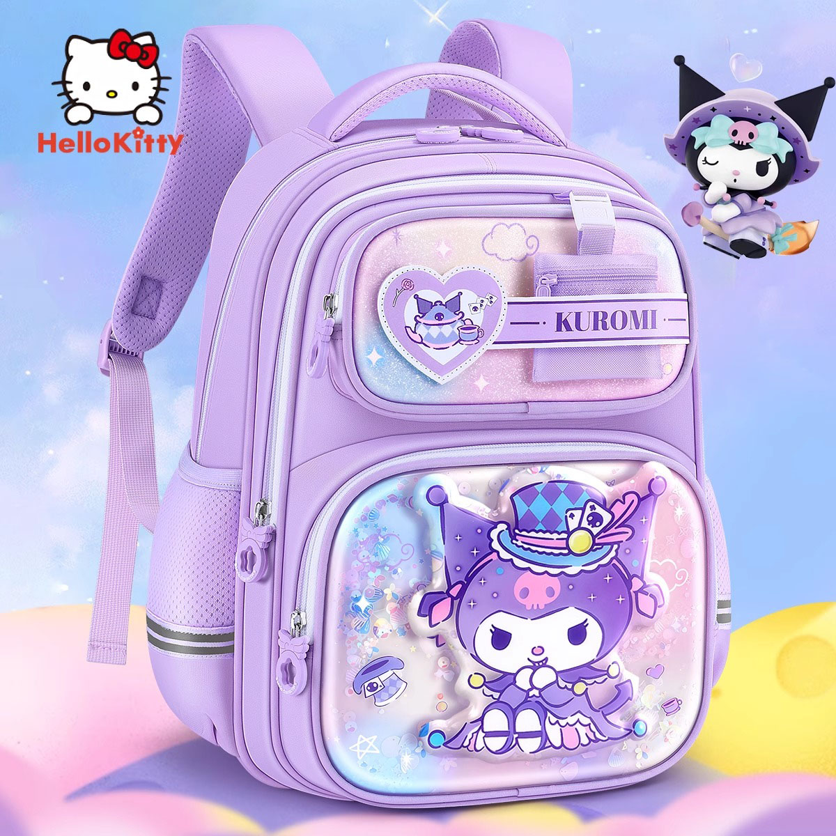 三丽鸥库洛米减负儿童书包小学生1-3年级女孩女童护脊轻便双肩包