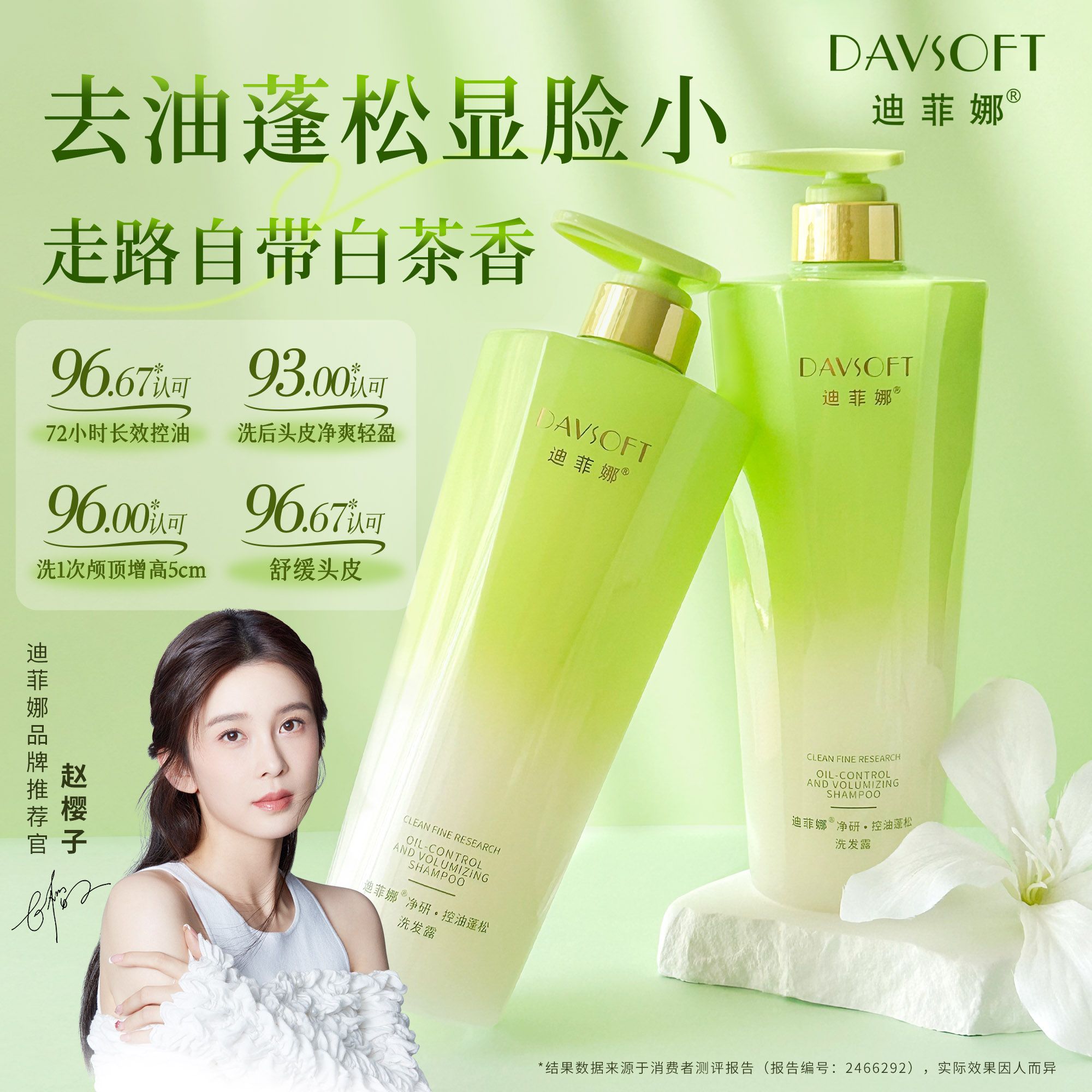 【控油蓬松】迪菲娜无硅油洗发水头发养护保湿柔顺留香清爽洗发露