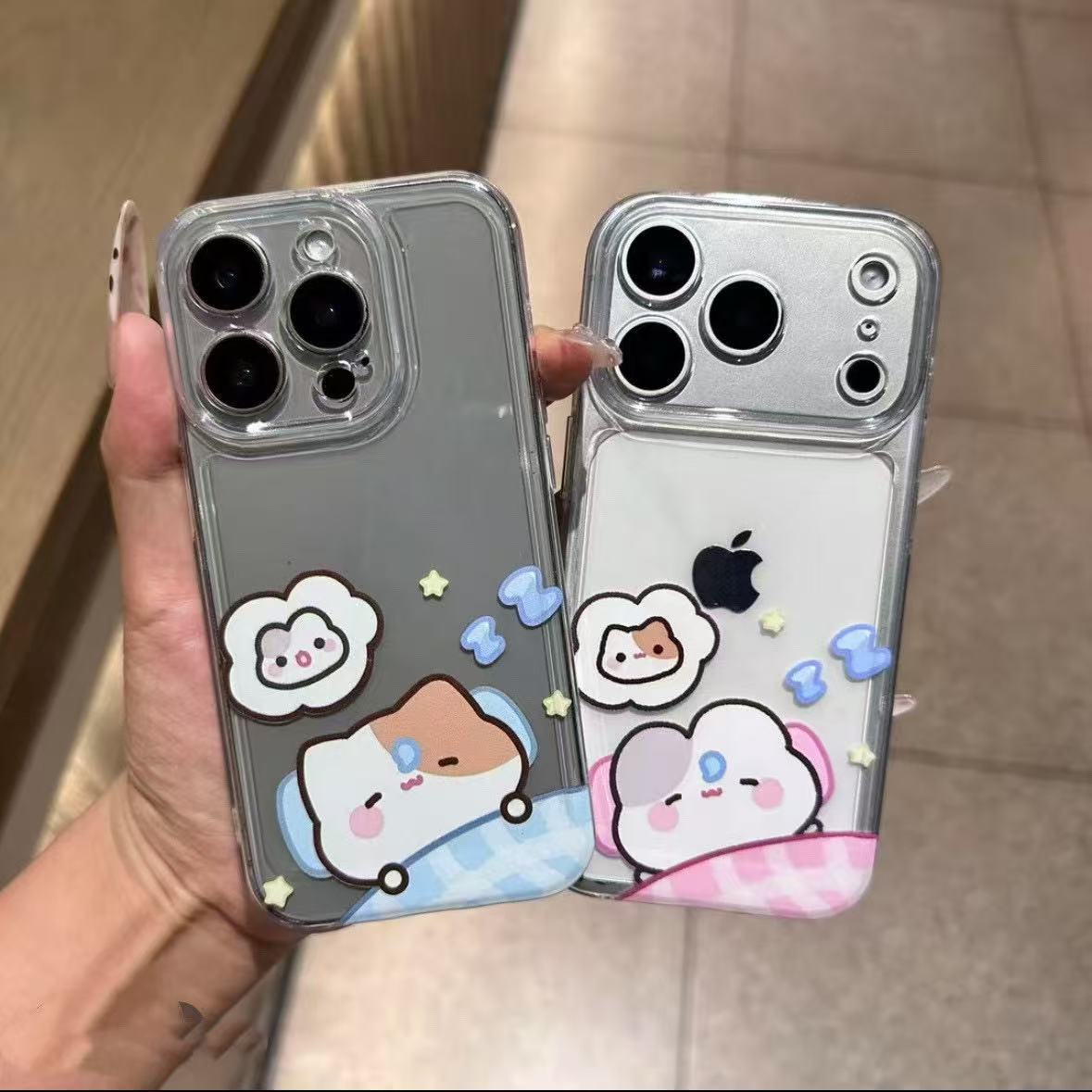 情侣睡觉小猫适用iphone17Promax17Air手机壳华为P70vivo小米全包