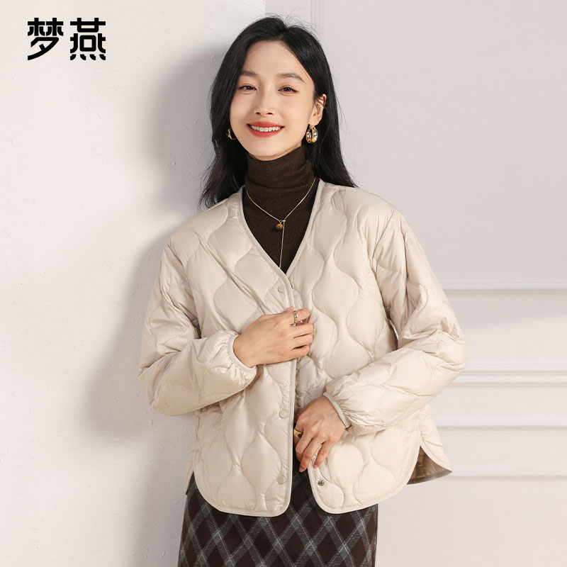 梦燕秋冬女款时尚百搭气质大方宽松休闲舒适简约羽绒服CY02B5005