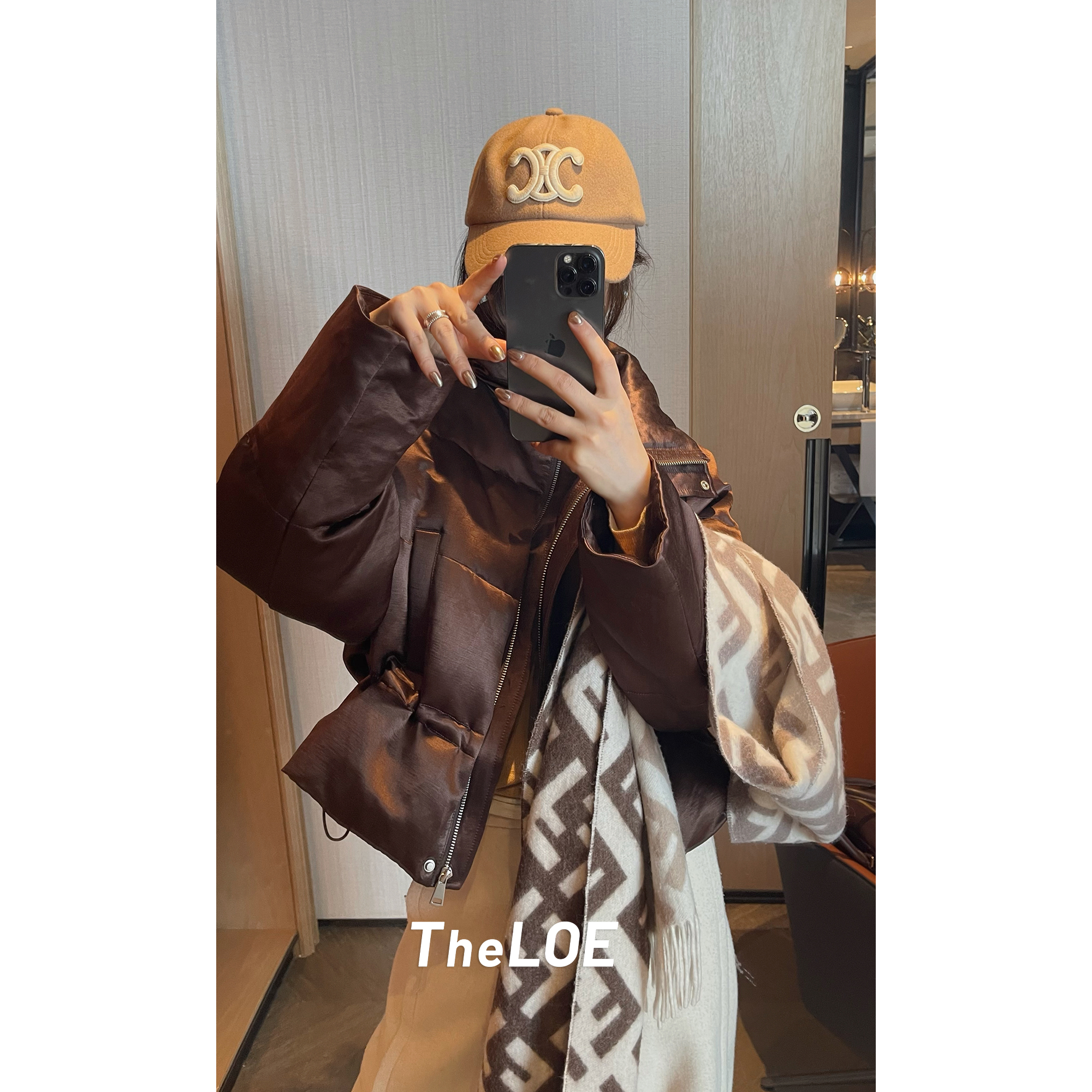 TheLOE/【桑蚕丝90大白鹅】时尚减龄鹅绒服#11.03Y-G6664