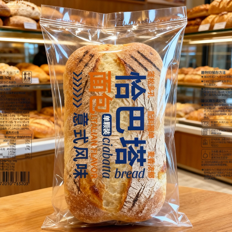 【0脂肪】恰巴塔面包全麦早餐面包健身饱腹代餐咸香汉堡胚法式即食