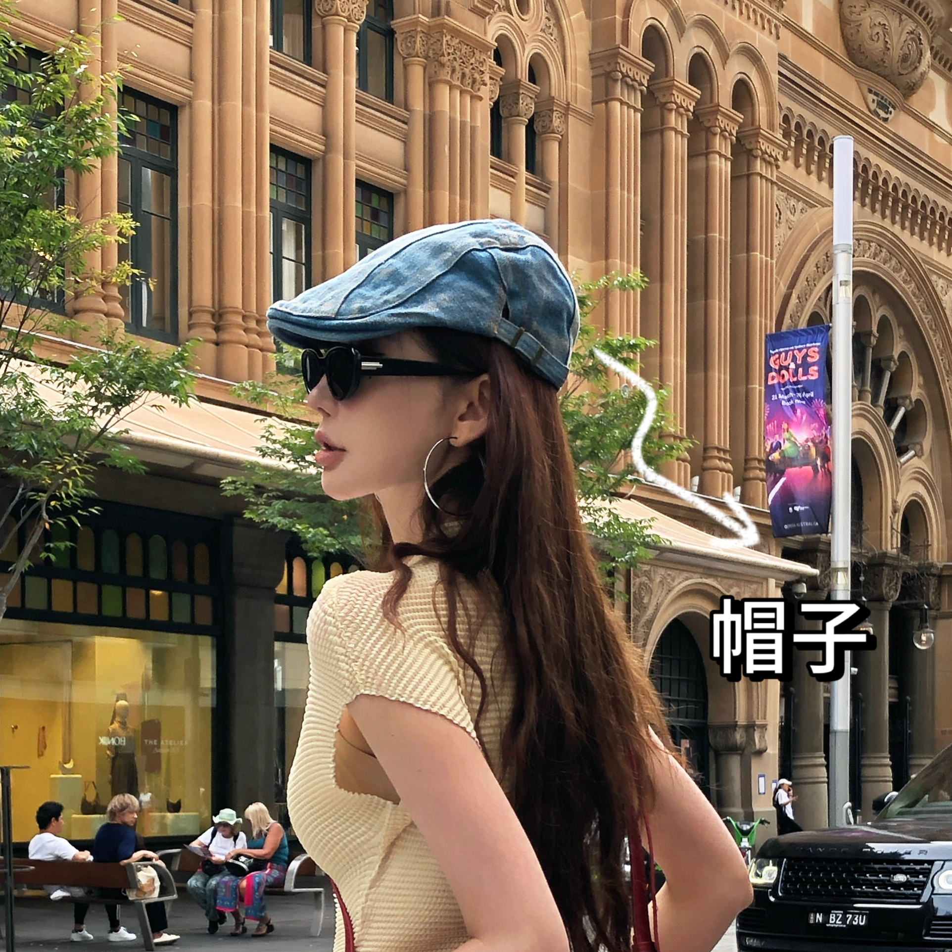 小众设计牛仔复古鸭舌帽女百搭时尚网红款贝雷帽子韩版前进帽