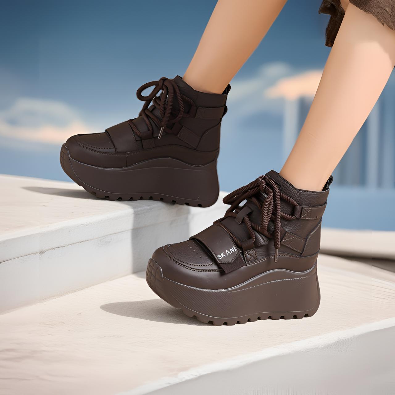 2026新款网红爆板休闲高帮女鞋时尚舒适运动百搭小个子厚底老爹鞋