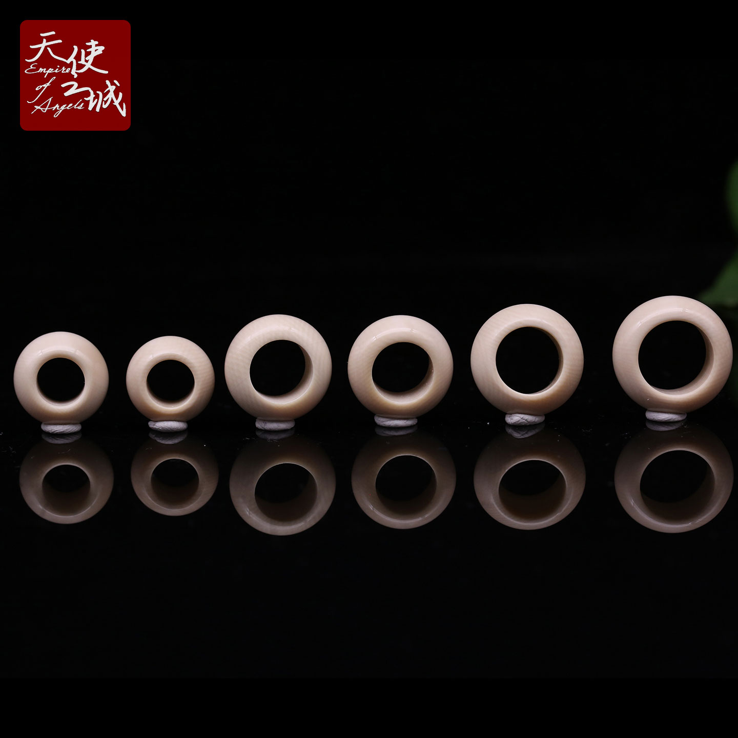 天然猛犸象牙跑环文玩diy配饰配件