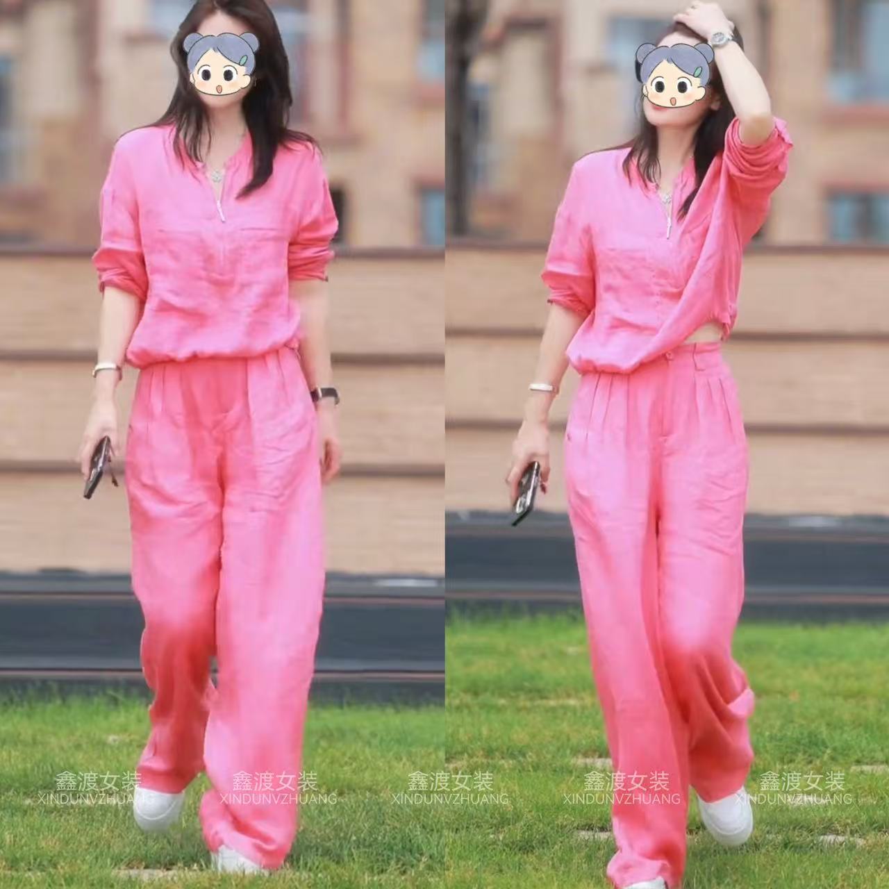 2025夏季新款时尚显瘦气质女士网红洋气两件套百搭款D21154