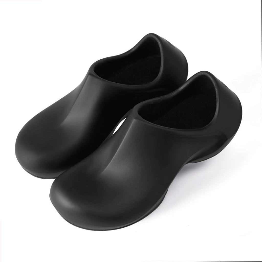 [Cyber]耐磨凉拖包头休闲欧美风平跟厚底防滑女（码数偏大一码）