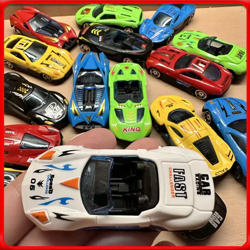 儿童合金滑行赛车迷你轨道通用散装男孩夜市摆摊玩具