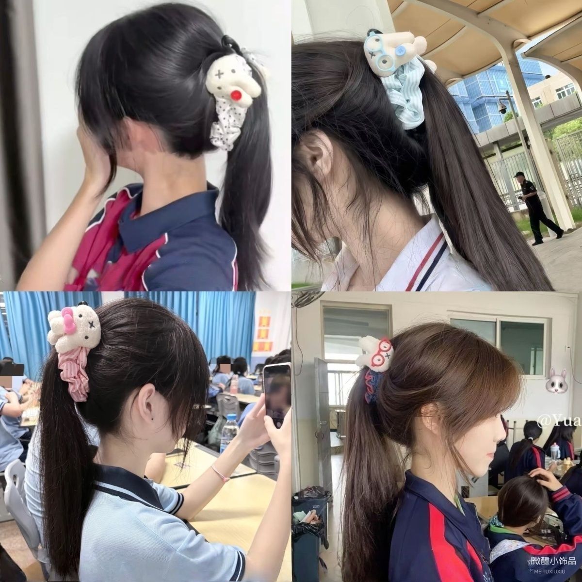 秋冬可爱洋气实用发饰卡通米菲兔大号香蕉夹后脑勺抓夹高马尾发夹